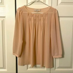 LOFT Baby Pink Blouse Size XS
